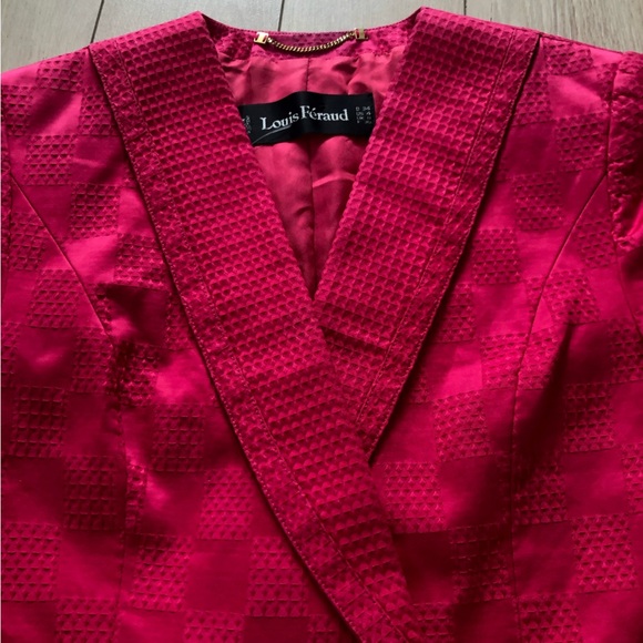 Vintage Louis Feraud Made in West Germany Short Sleeve Blazer in Hot Pink Size 4 - Picture 6 of 11